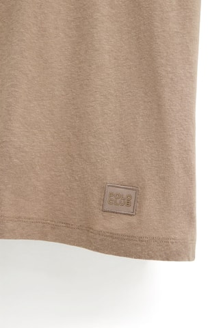 T-shirt loose en lin - Marron clair
