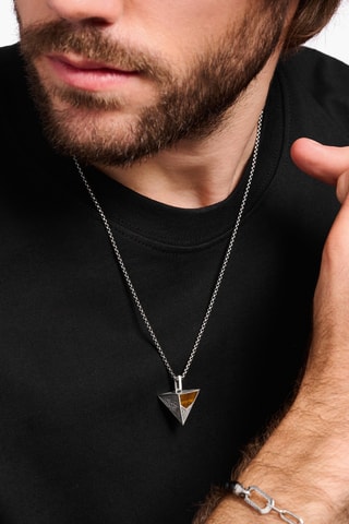 Pendentif - Argent et onyx