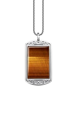 Pendentif - Argent et œil-de-tigre