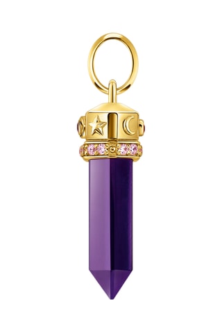 Pendentif - Plaqué or jaune et améthyste