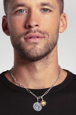 Pendentif - Plaqué or blanc