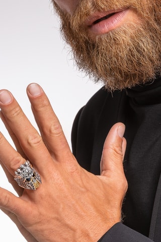 Bague - Plaqué or jaune et plaqué or blanc
