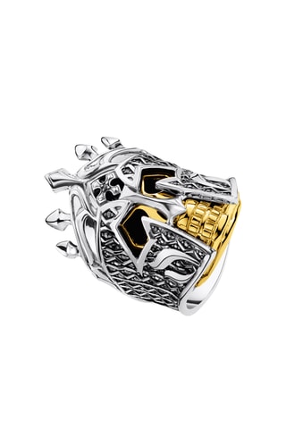 Bague - Plaqué or jaune et plaqué or blanc