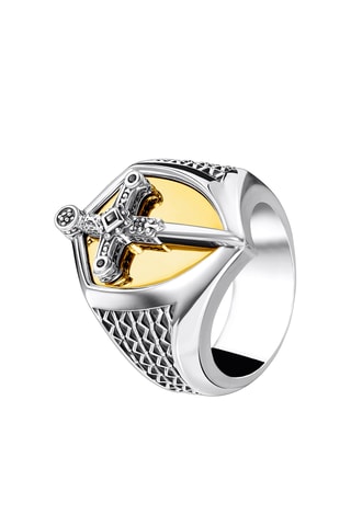 Bague - Plaqué or jaune et or blanc