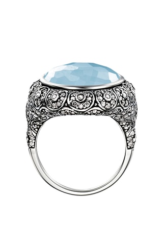 Bague - Argent et aigue-marine