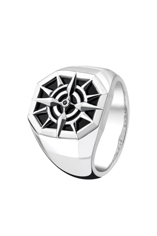 Bague - Argent et onyx