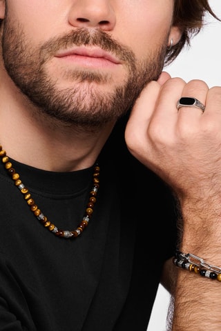 Bague - Argent et onyx
