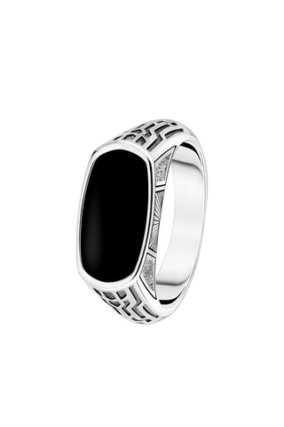 Bague - Argent et onyx