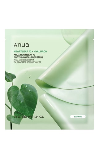 4 mascarillas calmantes Heartleaf 70 + hyaluron - Anua