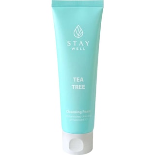 Stay Well - Gel espumoso limpiador y desmaquillante - Árbol de té y hojas de bambú - Rostro - 130 ml
