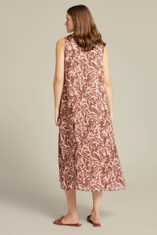 Vestido midi de ramio - Blanco