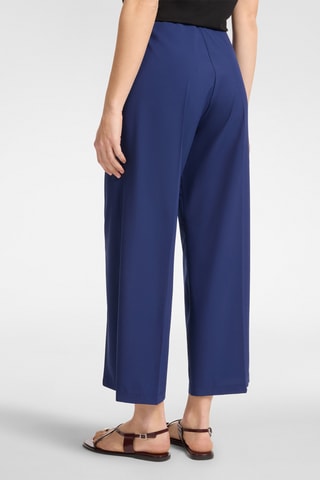 Pantalón recto 7/8 de tiro alto - Azul
