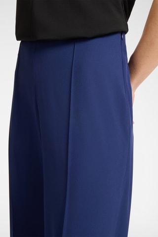 Pantalón recto 7/8 de tiro alto - Azul