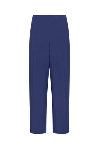 Pantalón recto 7/8 de tiro alto - Azul
