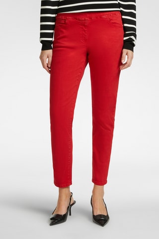Pantalón slim fit 7/8 - Rojo