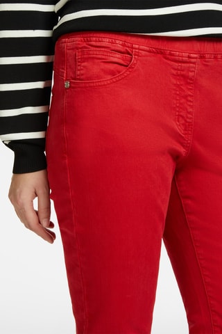 Pantalón slim fit 7/8 - Rojo