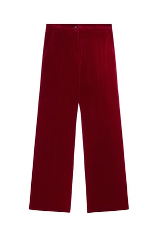 Pantalón palazzo de terciopelo - Rojo