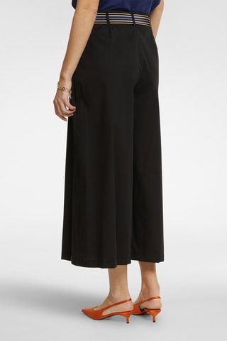 Pantalón ancho 7/8 de tiro alto - Negro