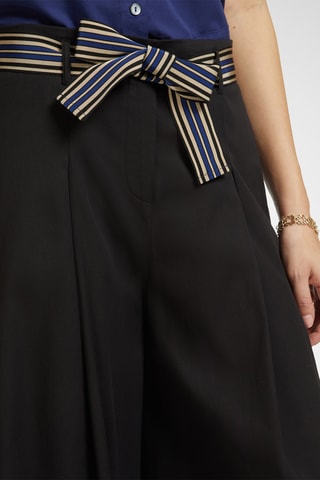Pantalón ancho 7/8 de tiro alto - Negro