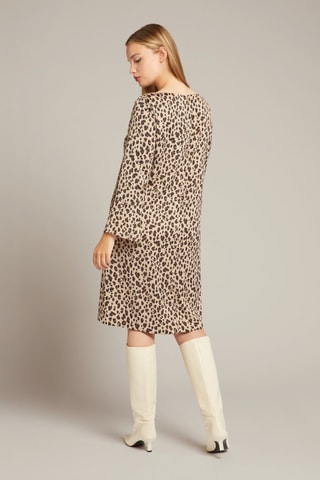 Vestido trapecio - Negro y beige