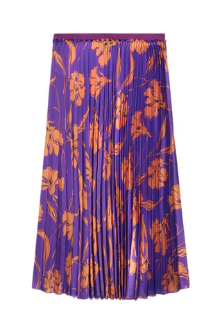 Falda plisada - Naranja y violeta