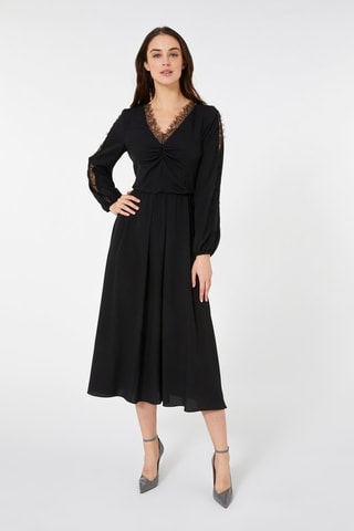 Vestido midi - Negro
