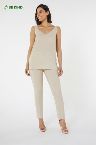 Pantalón pitillo - Beige