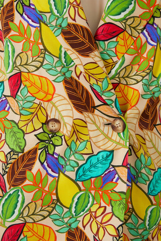 Chaqueta - Beige y verde