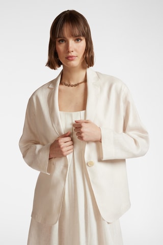 Chaqueta de lino - Blanco