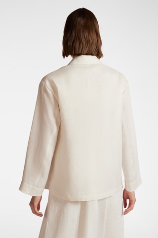 Chaqueta de lino - Blanco