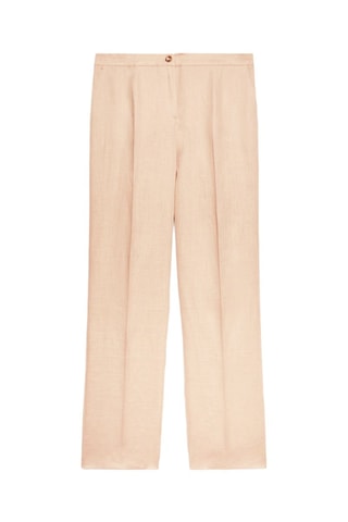 Pantalón regular fit de lino - Crudo