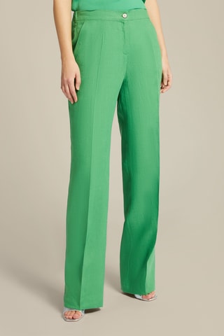 Pantalón regular fit de lino