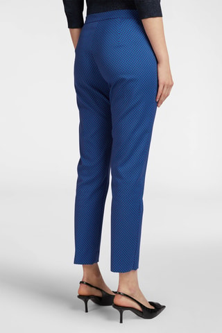 Pantalón slim fit 7/8 de tiro alto - Azul