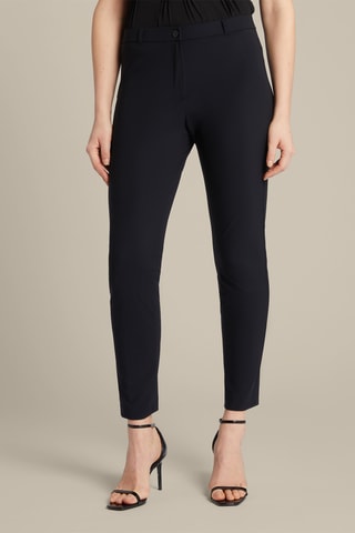 Pantalón slim fit de tiro alto - Negro
