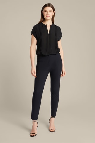 Pantalón slim fit de tiro alto - Negro