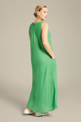 Vestido largo de lino - Verde