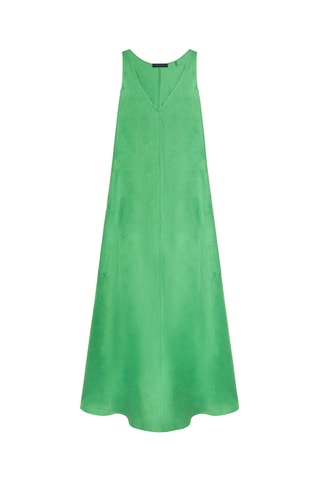 Vestido largo de lino - Verde