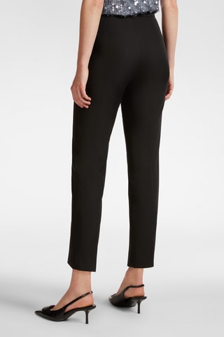 Pantalón slim fit 7/8 de tiro alto - Negro