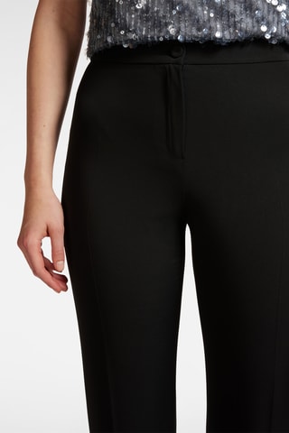 Pantalón slim fit 7/8 de tiro alto - Negro