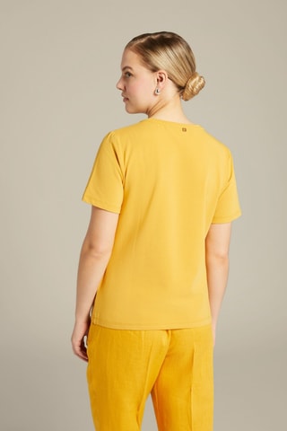 Camiseta - Amarillo, marrón y rosa