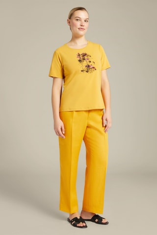 Camiseta - Amarillo, marrón y rosa