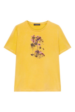 Camiseta - Amarillo, marrón y rosa