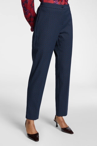 Pantalón recto - Negro y azul