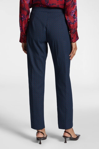 Pantalón recto - Negro y azul