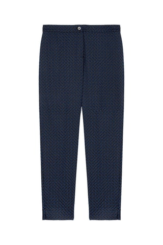 Pantalón recto - Negro y azul