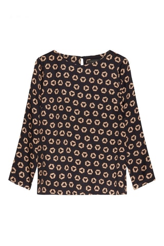 Blusa - Beige y azul