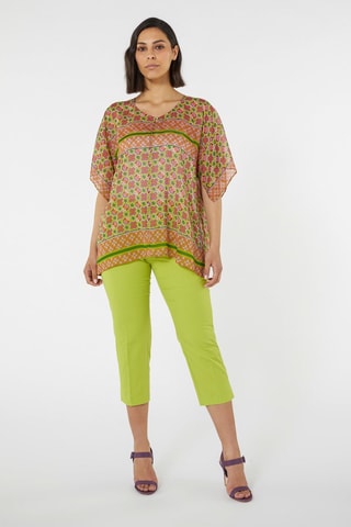 Pantalón pirata estilo chino - Verde