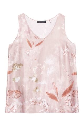 Top - Beige, marrón y rosa