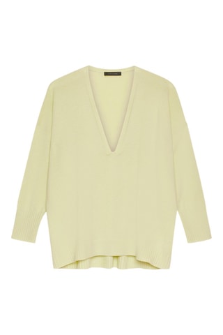 Jersey oversize de lana - Amarillo