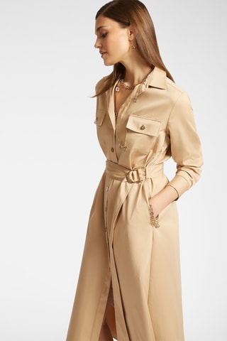 Vestido camisero - Crudo